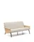 Двухместный диван Amsen, бежевый с подлокотниками из шпона дуба