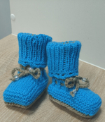 Пинетки детские бесшовные для новорожденных от 0 до 6-ти мес. Ручная работа