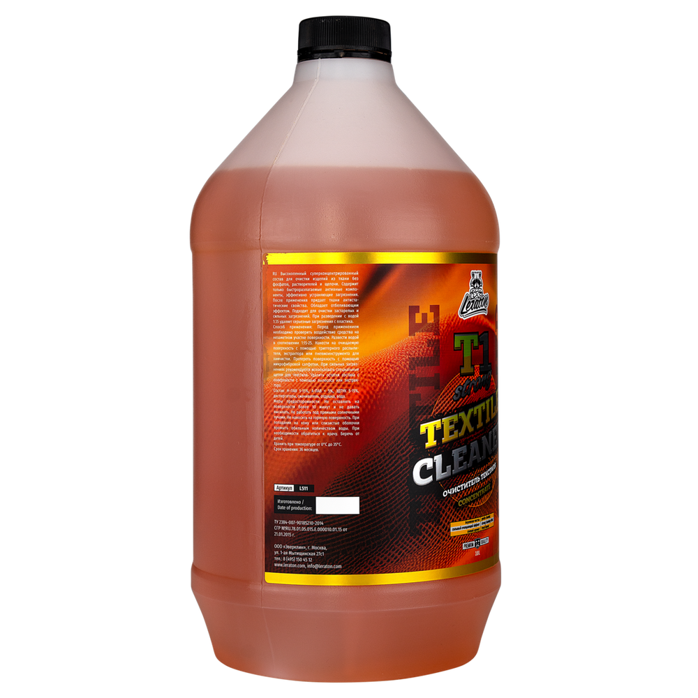 LERATON T1+ Супер-концентрированный очиститель текстиля 3,8л.