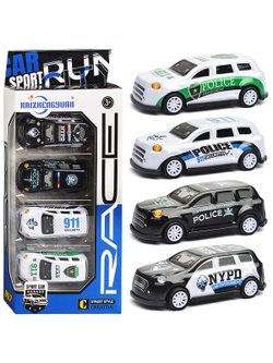 Игровой набор машин Патруль 4шт (KZ957-017)