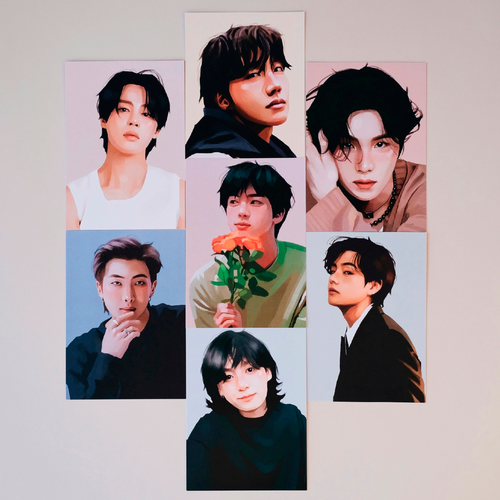 Открытка / Горящее сердце / BTS