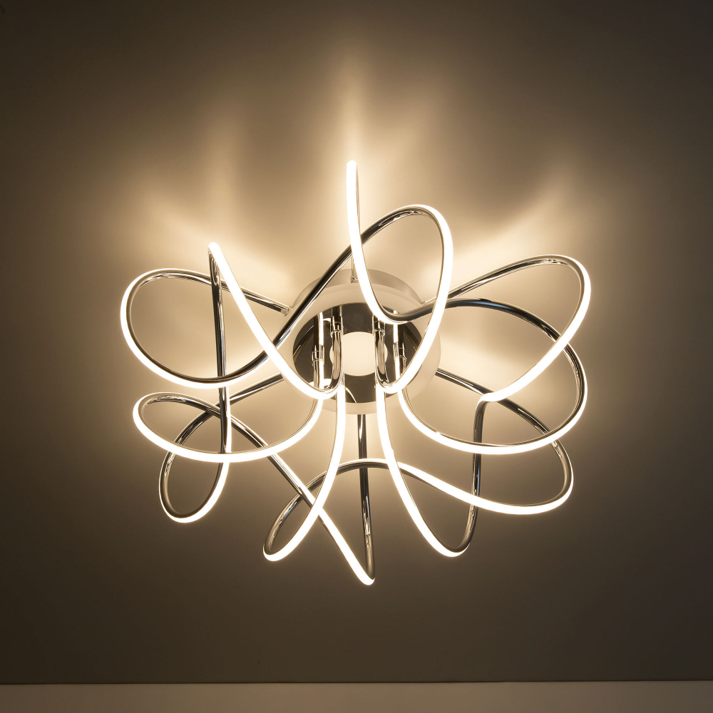 Citilux Джемини Смарт CL229A161E RGB Умная люстра Хром