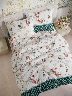 Постельное белье перкаль Сказка "Сочельник (зел)" евро Наволочка 50х70 см 2 шт Простынь на резинке 180x200 см Пододеяльник 200x215 см