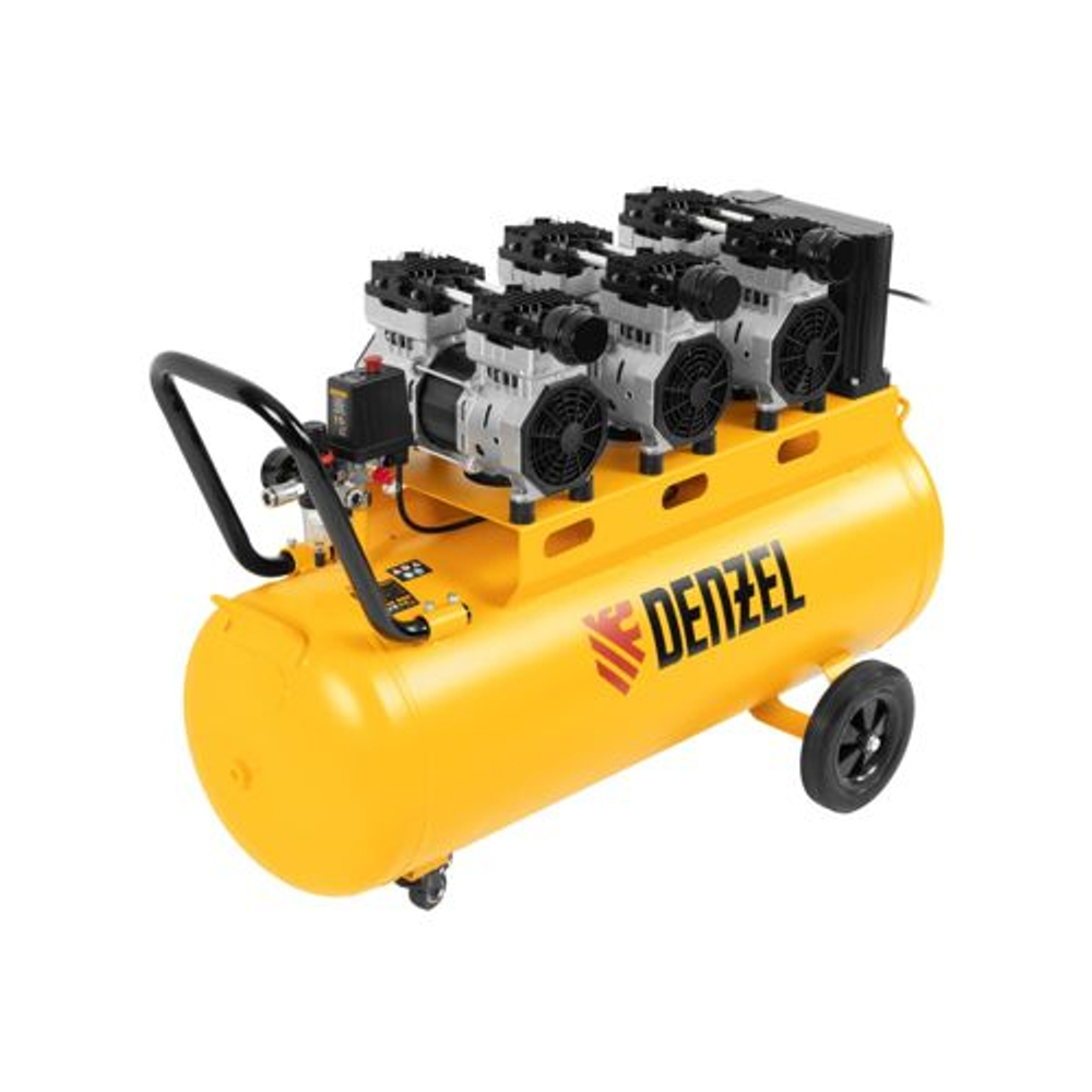 Компрессор воздушный малошумный Denzel DLS 2250/100, 2250 Вт, 410 л/мин
