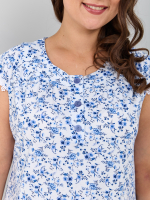 Ночная сорочка С-007/белый-букетик