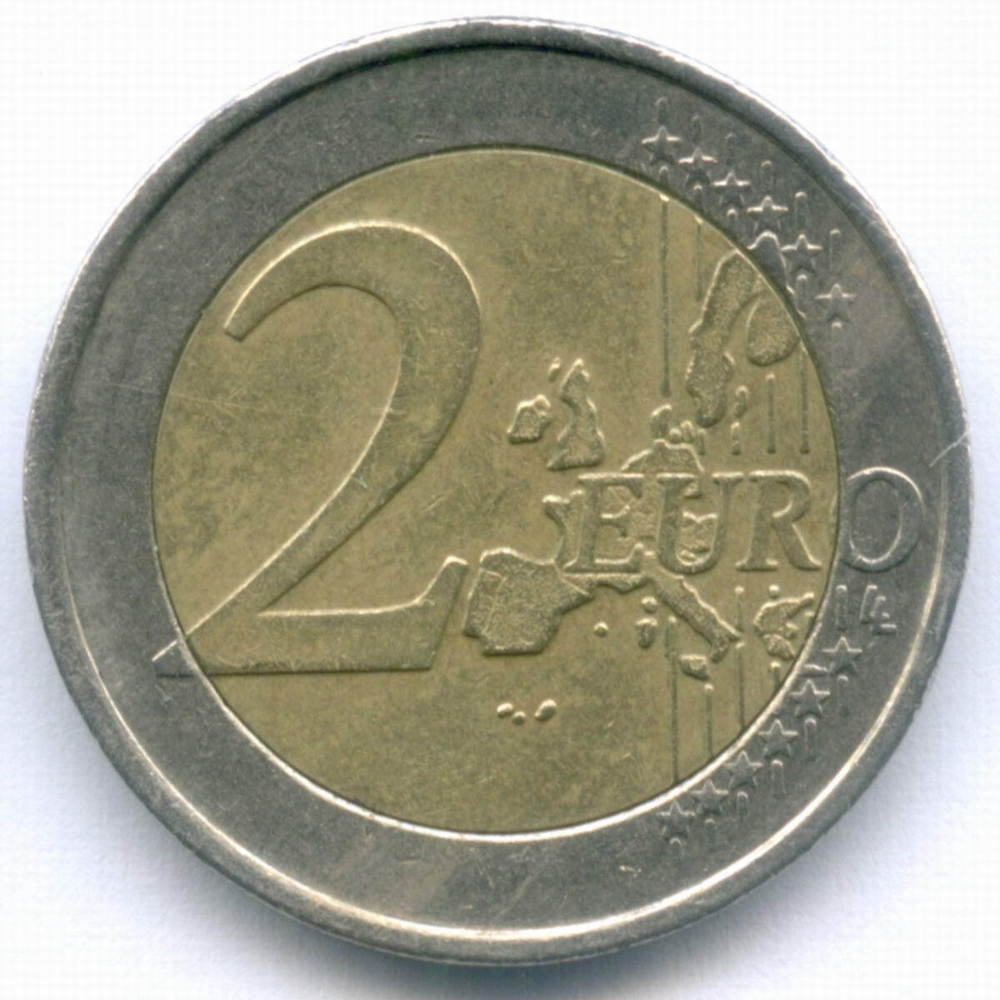 2 евро 2004 год. Греция. XXVIII летние Олимпийские Игры, Афины 2004. Биметалл VF