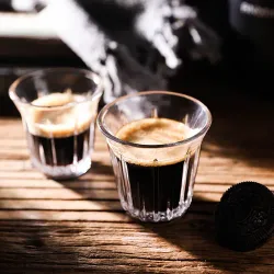 Чашка 90 мл кофейная без ручки ZINC Barista d 7 см h6,8 см стекло P.L. Barbossa [1]
