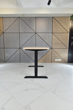 Регулируемый компьютерный стол Bazalt с регулировкой по высоте — столешница МДФ Дуб беленый