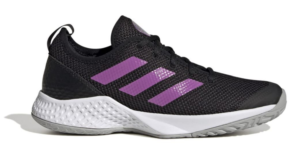 Женские Кроссовки теннисные Adidas Court Flash W - core black/semi pulse lilac/grey two