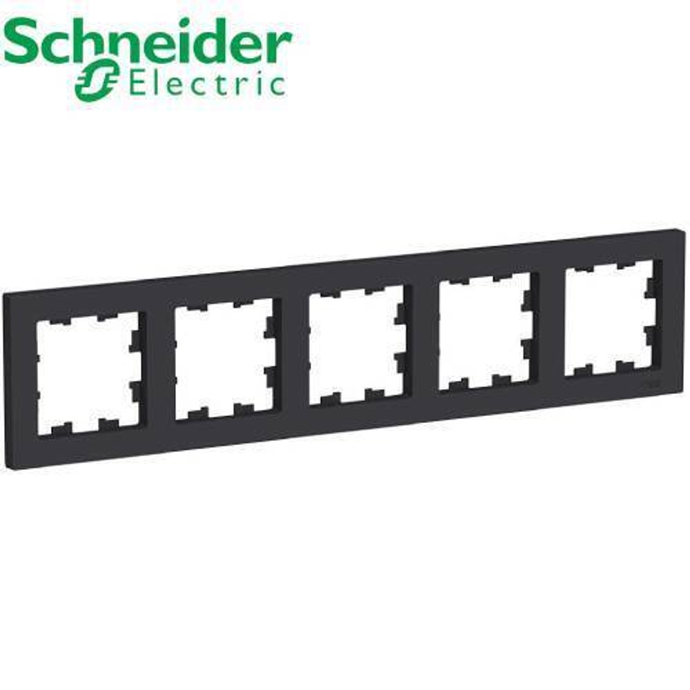 Рамка 5-ая универсальная (карбон) AtlasDesign Schneider ATN001005