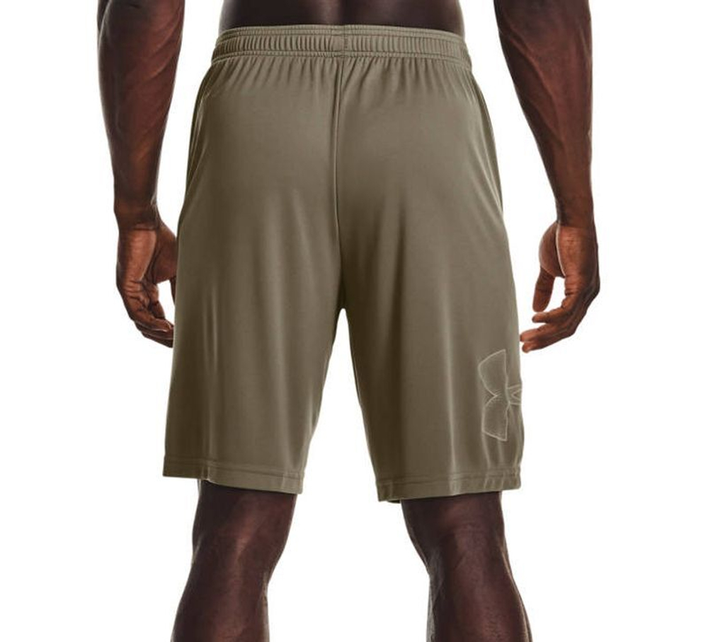 Мужские шорты теннисные Under Armour Men's UA Tech Graphic Shorts - tent/khaki gray