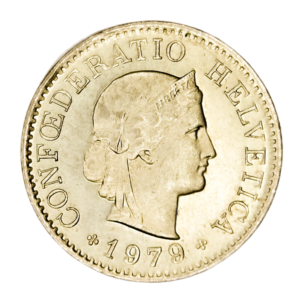 Switzerland, 5 Rappen, 1979 – Libertas Series, AU