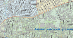 План-схема Алатауского района г.Алматы 2026 год (150 х 165 см)