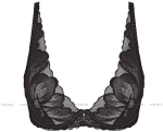 Бюстгальтер Moon с мягкими чашечками из кружевного полотна (Размер: 85B) (Цвет: черный)
