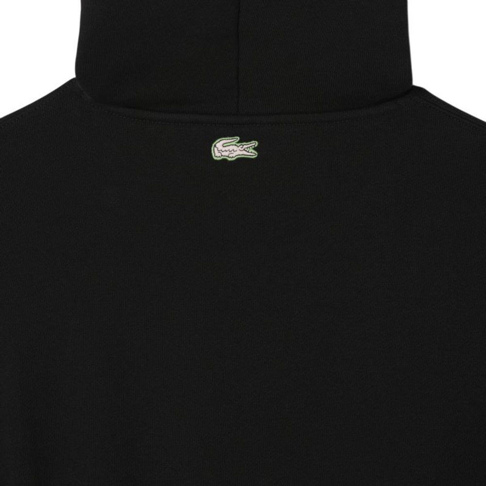 Мужская теннисная кофта Lacoste Printed Fleece - black