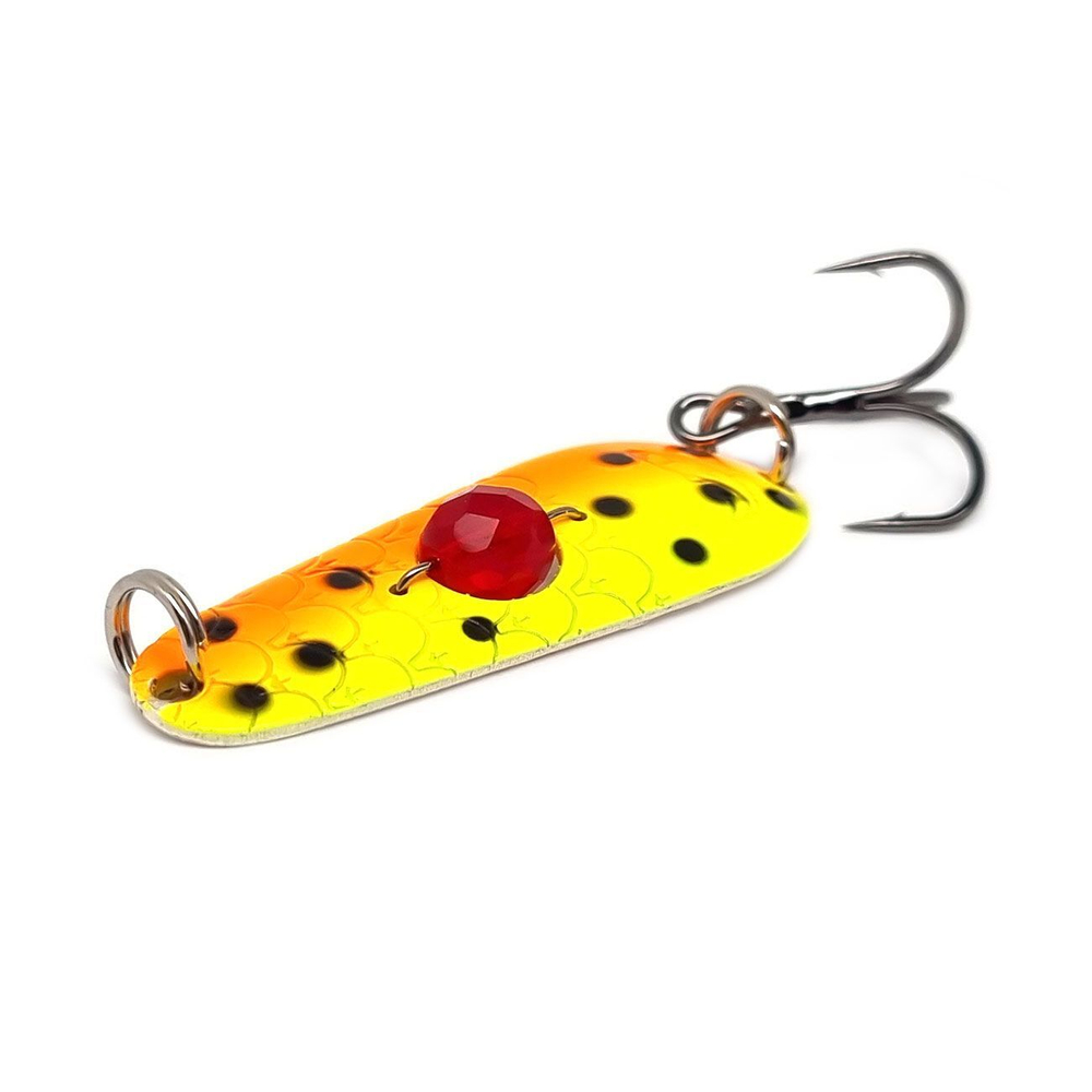 Блесна колеблющаяся Kuusamo Rasanen 50/14 (бусинка) BL/GR/G/O-C, UV