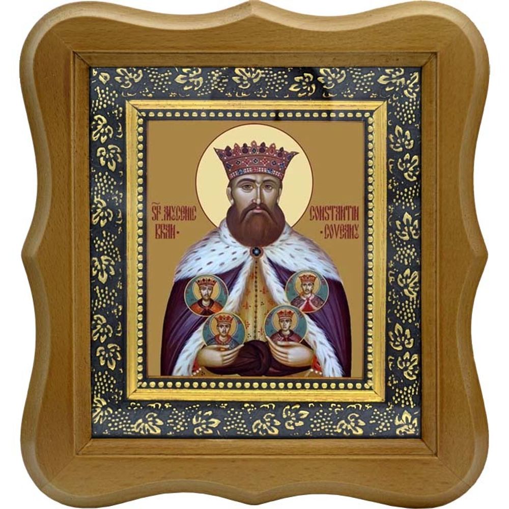 Константин Брынковяну мученик, господарь Валашский. Икона на холсте.