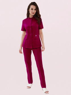 Костюм медицинский с коротким рукавом женский Бл-334+Б-110 MediS