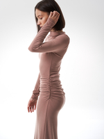 Платье вечернее праздничное длинное с драпировкой