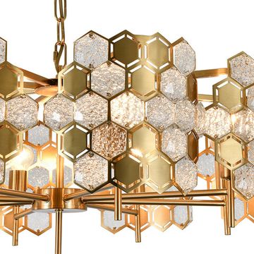 Подвесная люстра 8*E14 V000572 12047/8P Brass бронза Delizia Indigo