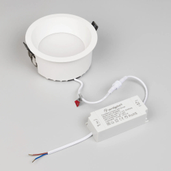 Светильник MS-DROP-BUILT-R137-24W Warm3000 (WH, 90 deg, 230V) (Arlight, IP54 Металл, 5 лет) 041463