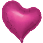 Шар фольгированный Сердце 63 см (Красно-малиновый)