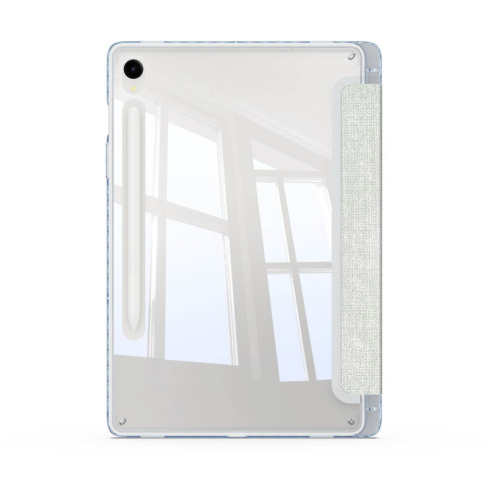 Чехол книжка зеленого цвета для Samsung Tab S10 Lite, Tab S10 FE, Tab S9, Tab S9 FE, серия Unid Series Case от Dux Ducis