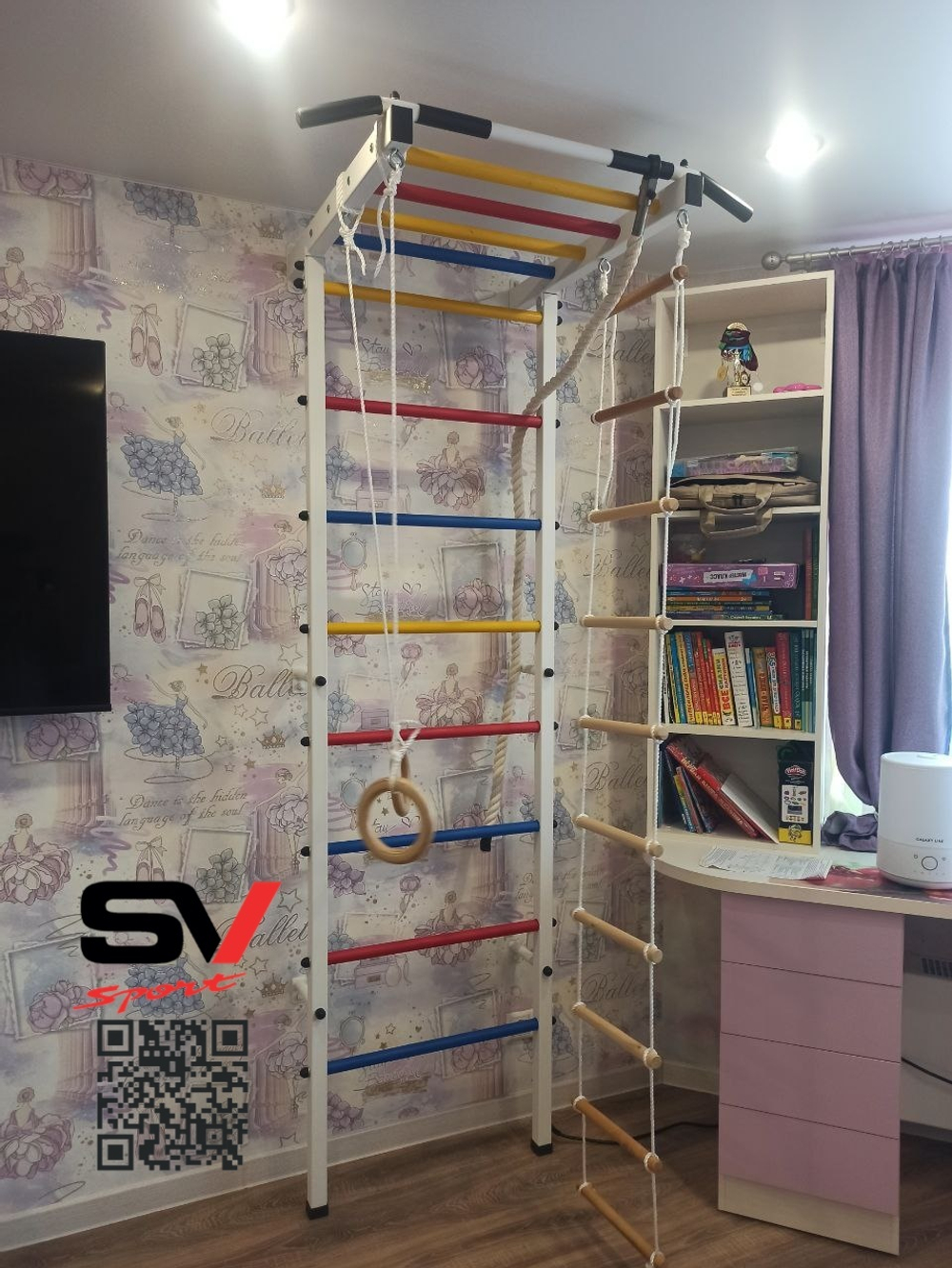 Монтаж шведской стенки Sv Sport в бетонные, кирпичные стены