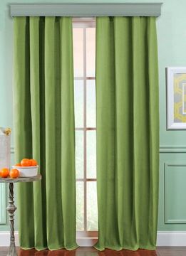 Готовая штора. Портьера под лён Oxford (весенняя зелень)