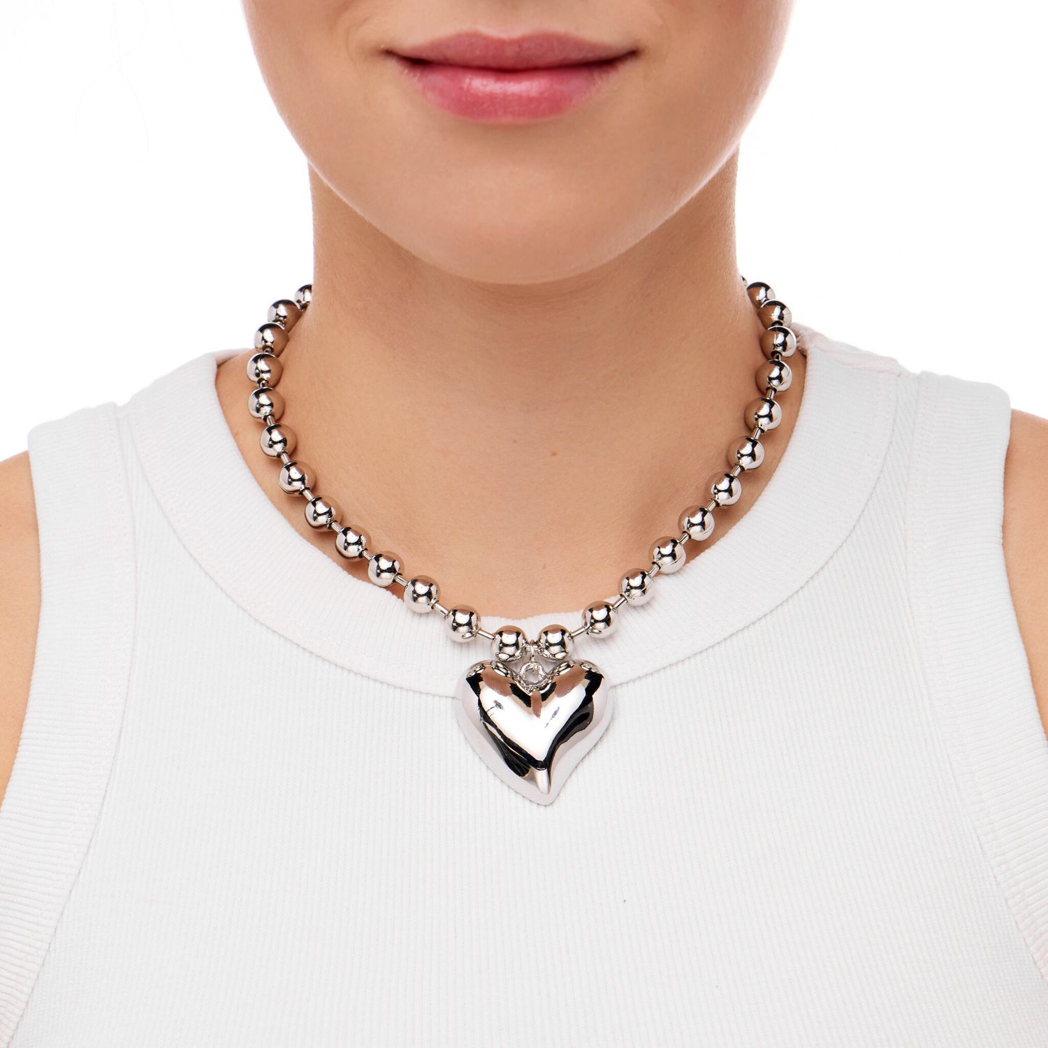 Колье Hefty Heart Necklace – Silver