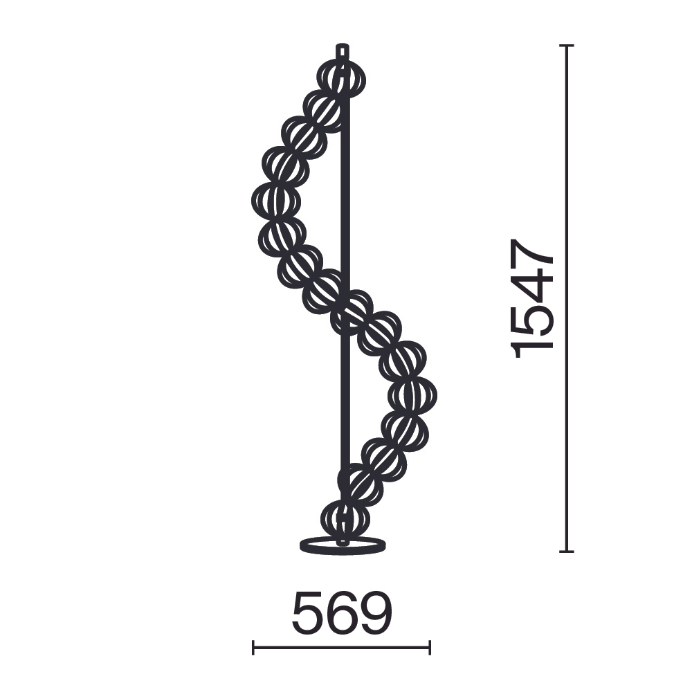 Торшер светодиодный Maytoni Golden Cage MOD216FL-L38G3K