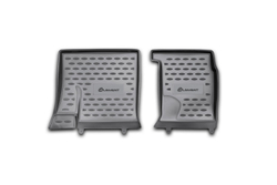 Коврики Standard, в салон NISSAN Qashqai +2, 2008-2014 3-й ряд 2 шт. (полиуретан, чёрные) Element.CARNIS10053