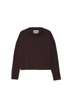 ZARA X BENITO ANTONIO ФУТБОЛКА УКОРОЧЕННОГО КРОЯ С ДЛИННЫМИ РУКАВАМИ, КОРИЧНЕВЫЙ
