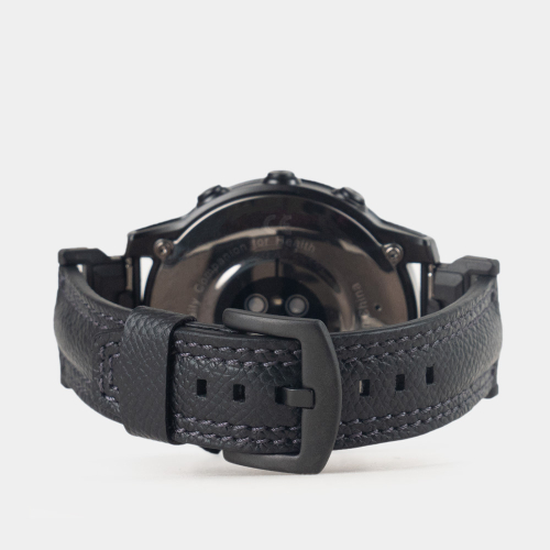 Ремешок для часов Garmin 43 mm с креплением из кожи теленка, черного цвета