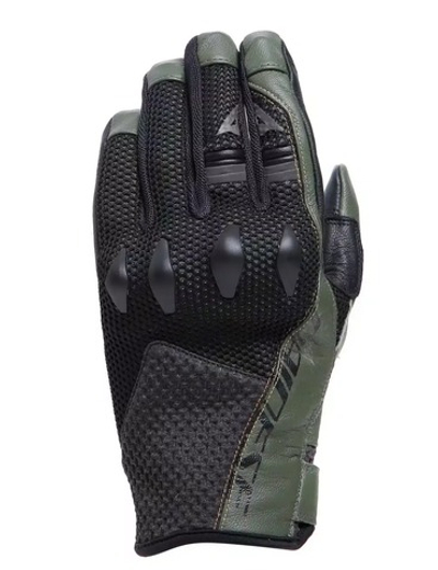 Мотоперчатки комбинированные Dainese KARAKUM ERGO-TEK Black/Army-Green, S