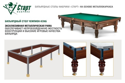 Бильярдный стол Чемпион-Клаб