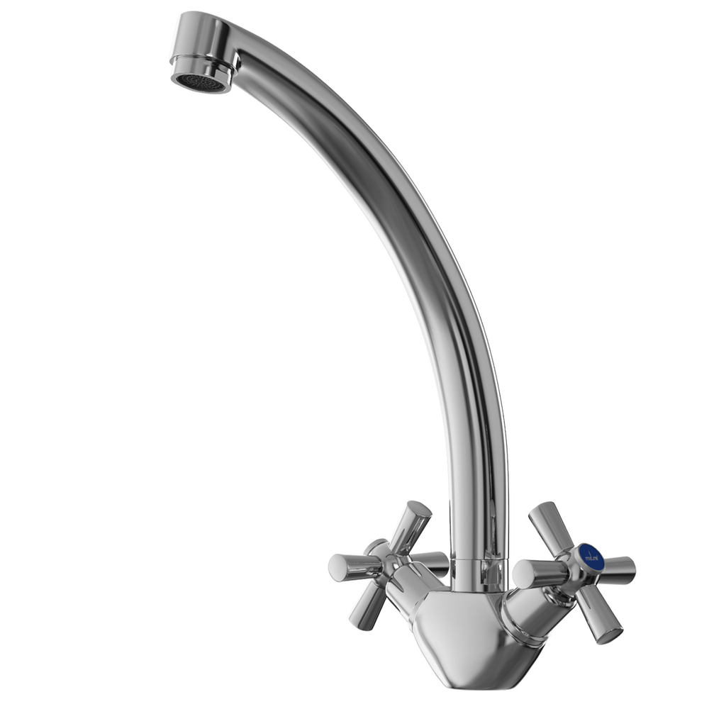 Смеситель для кухни 1/2 кер. MIXLINE ML09-032 высокий излив п/гайку (без подводки)