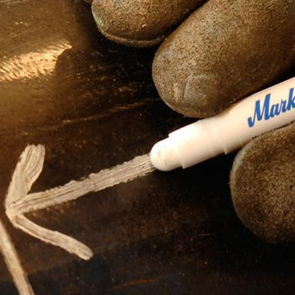 Маркер с твердой краской Markal Quik Stik Mini Paintstik 6мм. WHITE 061126