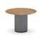 Felto Стол переговорный круглый D=1200мм PR.C.SPRG-006.M Дуб Светлый/Металл Антрацит/Морская Галька