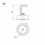 Встраиваемый светильник Arlight CL-SIMPLE-R78-9W Day4000 (WH, 45 deg) 028146