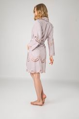 Халат женский махровый 4125 лиловый  NUSA Турция