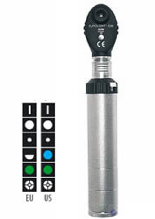 01.21361.001 (27070 EU) / 01.21366.001 (27080 US) Офтальмоскоп ЕВРОЛАЙТ E36 2,5V металл. рукоять,