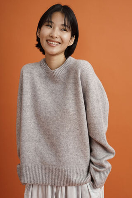 Пуловер Zoe из кашемира с мериносом серого цвета ПРЕДЗАКАЗ