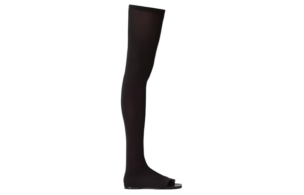 Burberry Suede Over the knee Boots Women"s Black