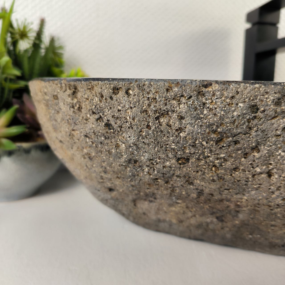 Раковина из речного камня RS-65528 66*39*16 0858