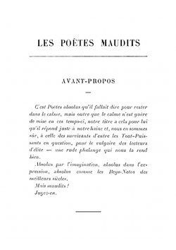 Les poètes maudits | Paul Verlaine