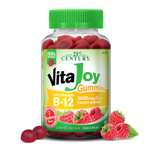 21st Century, VitaJoy®, жевательный витамин B12, со вкусом малины, 90 жевательных таблеток (1500 мкг в 1 таблетке)
