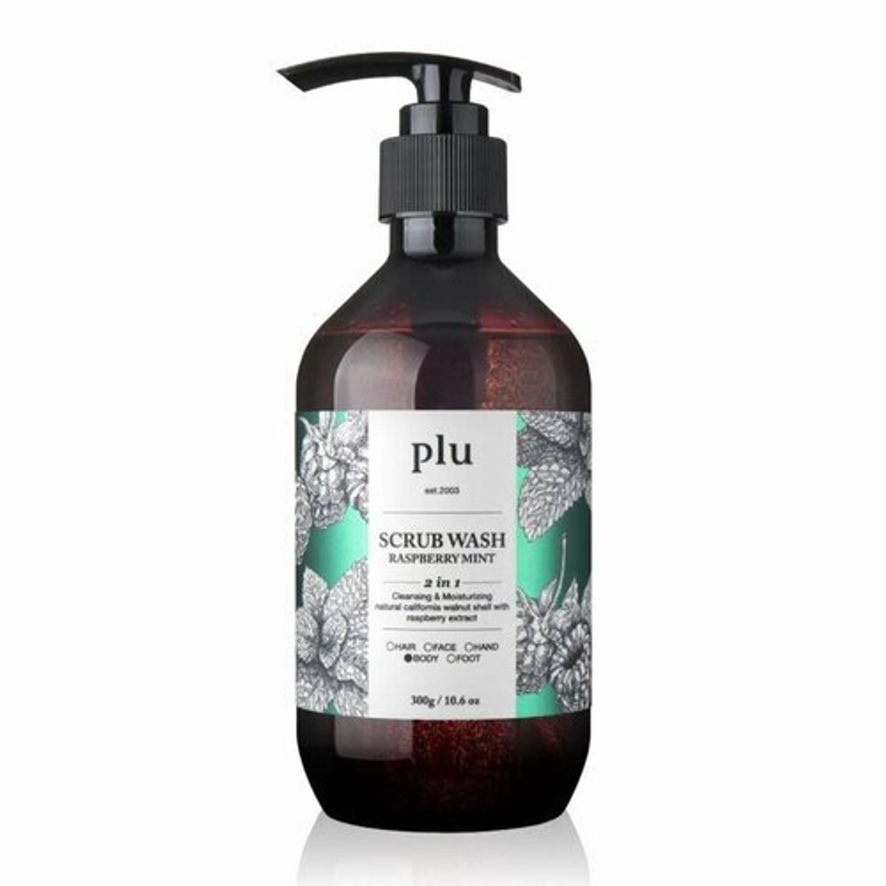 PLU Скраб-гель для душа малина и мята – Scrub wash raspberry mint, 300г