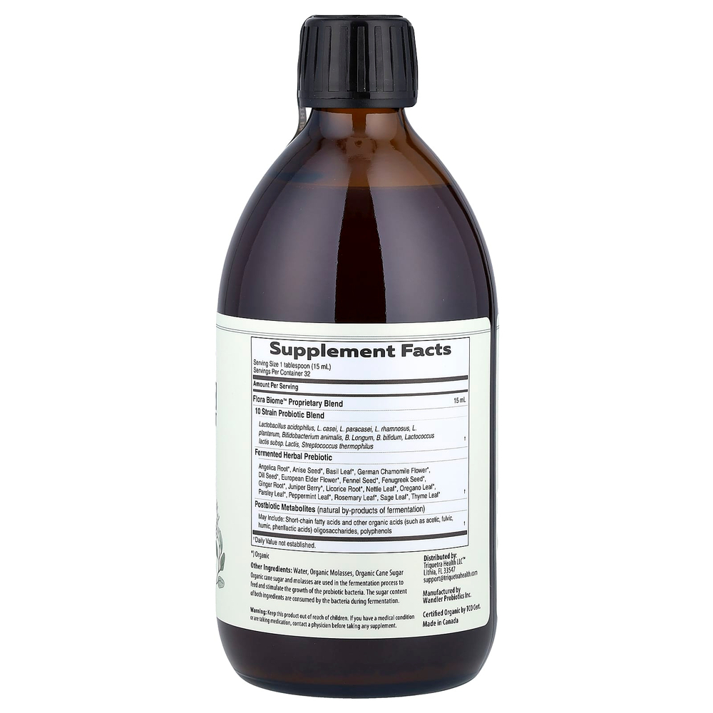 Triquetra Health, Flora Biome™, жидкая добавка с живыми пробиотиками, 473 мл (16 жидк. унций)