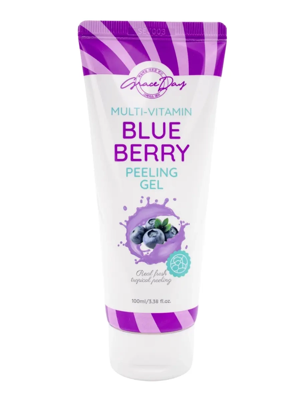 GRACE DAY - ПИЛИНГ-ГЕЛЬ ДЛЯ ЛИЦА С ЭКСТРАКТОМ ЧЕРНИКИ MULTI-VITAMIN BLUEBERRY PEELING GEL, 100 МЛ